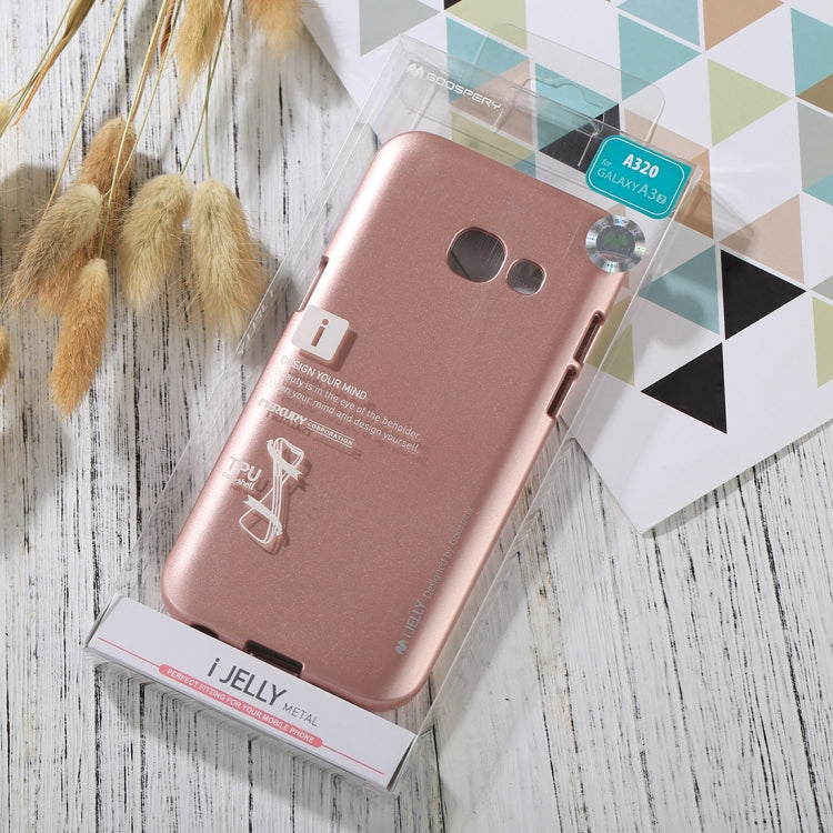 GOOSPERY I JELLY METAL Series for Galaxy A3 (2017) Full Coverage TPU Protective Back Cover Case
