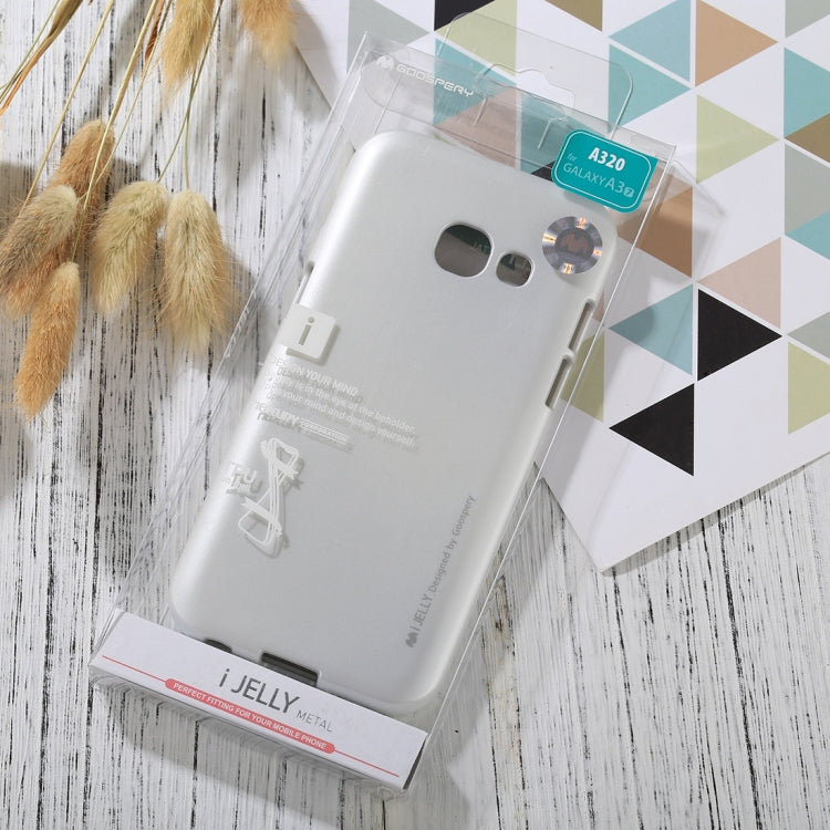 GOOSPERY I JELLY METAL Series for Galaxy A3 (2017) Full Coverage TPU Protective Back Cover Case