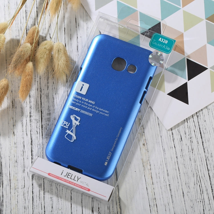 GOOSPERY I JELLY METAL Series for Galaxy A3 (2017) Full Coverage TPU Protective Back Cover Case