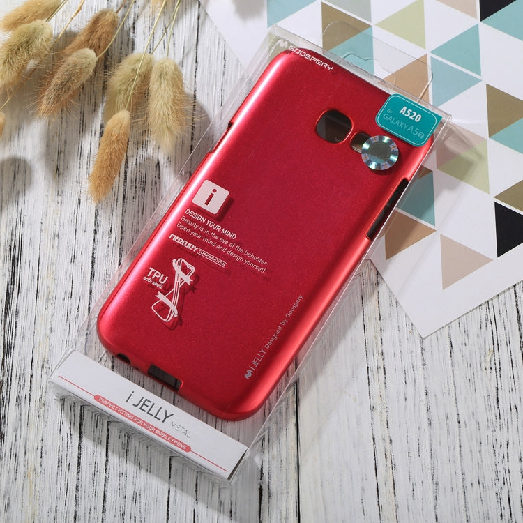 GOOSPERY I JELLY METAL Series for Galaxy A5 (2017) Full Coverage TPU Protective Back Cover Case