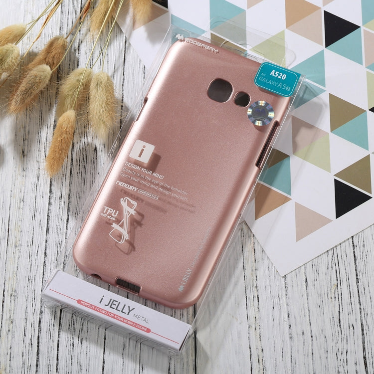 GOOSPERY I JELLY METAL Series for Galaxy A5 (2017) Full Coverage TPU Protective Back Cover Case