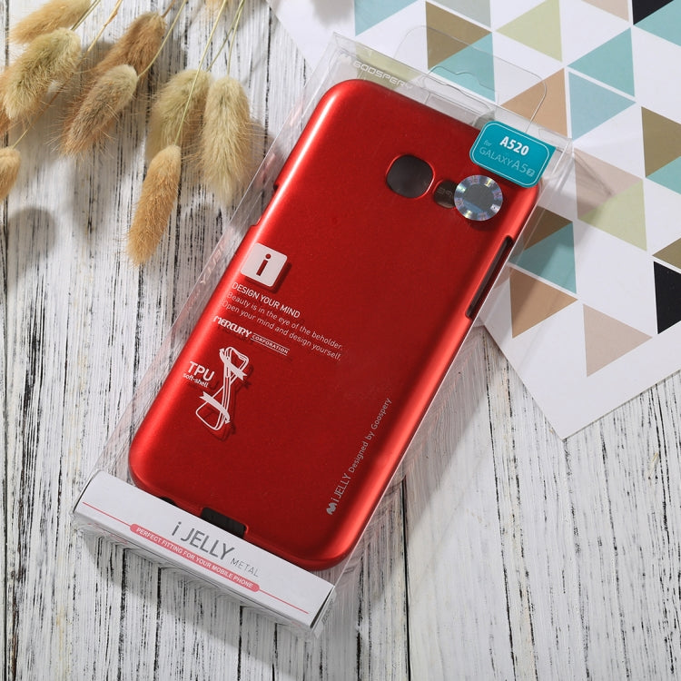 GOOSPERY I JELLY METAL Series for Galaxy A5 (2017) Full Coverage TPU Protective Back Cover Case