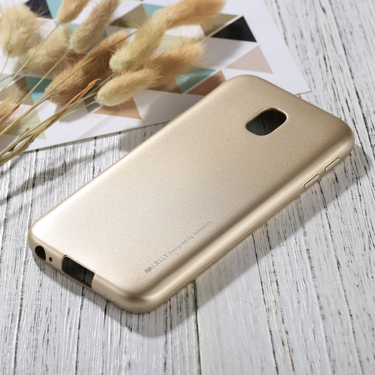GOOSPERY I JELLY METAL Series for Galaxy J3 (2017) ( EU Version) Full Coverage TPU Protective Back Cover Case