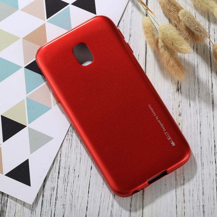 GOOSPERY I JELLY METAL Series for Galaxy J3 (2017) ( EU Version) Full Coverage TPU Protective Back Cover Case