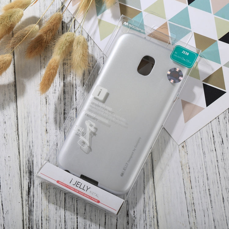 GOOSPERY I JELLY METAL Series for Galaxy J3 (2017) ( EU Version) Full Coverage TPU Protective Back Cover Case