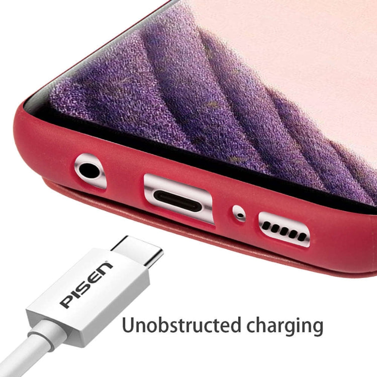 Simple Leather Texture TPU Magnetic Leather Case for Galaxy S8, with Holder & Card Slots & Wallet
