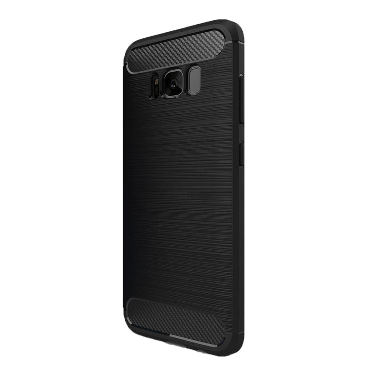 For Galaxy S8 + / G9550 Brushed Carbon Fiber Texture Shockproof TPU Protective Cover Case