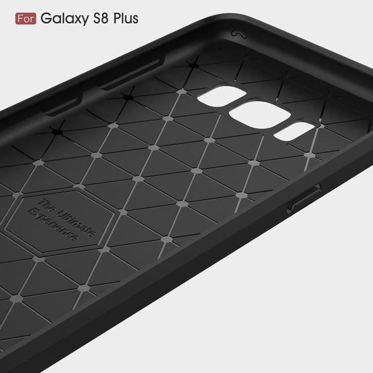 For Galaxy S8 + / G9550 Brushed Carbon Fiber Texture Shockproof TPU Protective Cover Case
