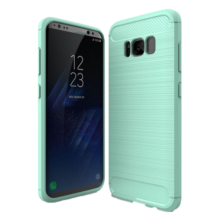 For Galaxy S8 + / G9550 Brushed Carbon Fiber Texture Shockproof TPU Protective Cover Case