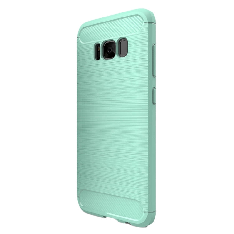 For Galaxy S8 + / G9550 Brushed Carbon Fiber Texture Shockproof TPU Protective Cover Case