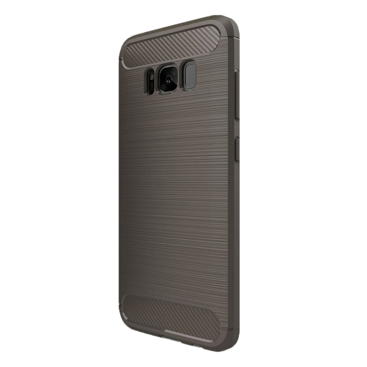 For Galaxy S8 Brushed Carbon Fiber Texture Shockproof TPU Protective Cover Case