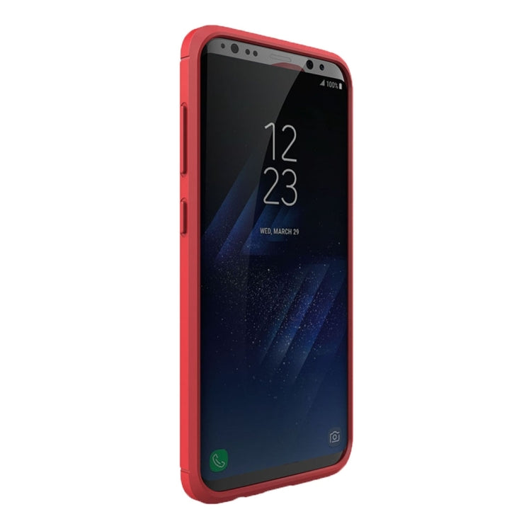 For Galaxy S8 Brushed Carbon Fiber Texture Shockproof TPU Protective Cover Case