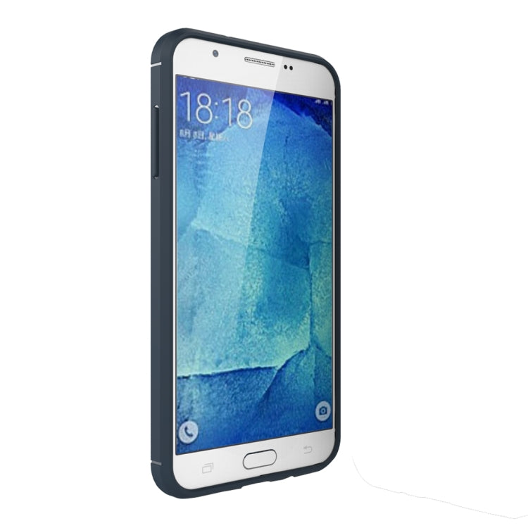 For Galaxy J7 (2017) (US Version) Brushed Carbon Fiber Texture Shockproof TPU Protective Cover Case
