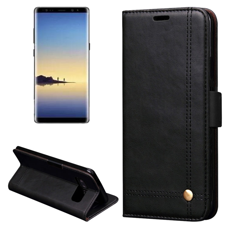 For Galaxy Note 8 Retro Crazy Horse Texture Casual Style with Absorption Horizontal Flip Leather Case with Holder & Card Slots & Wallet