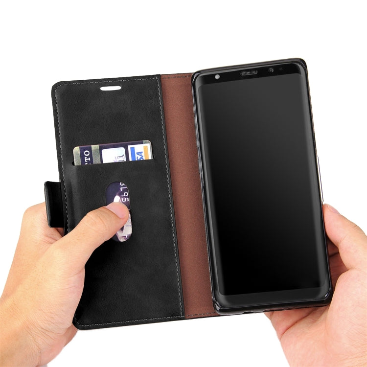 For Galaxy Note 8 Retro Crazy Horse Texture Casual Style with Absorption Horizontal Flip Leather Case with Holder & Card Slots & Wallet