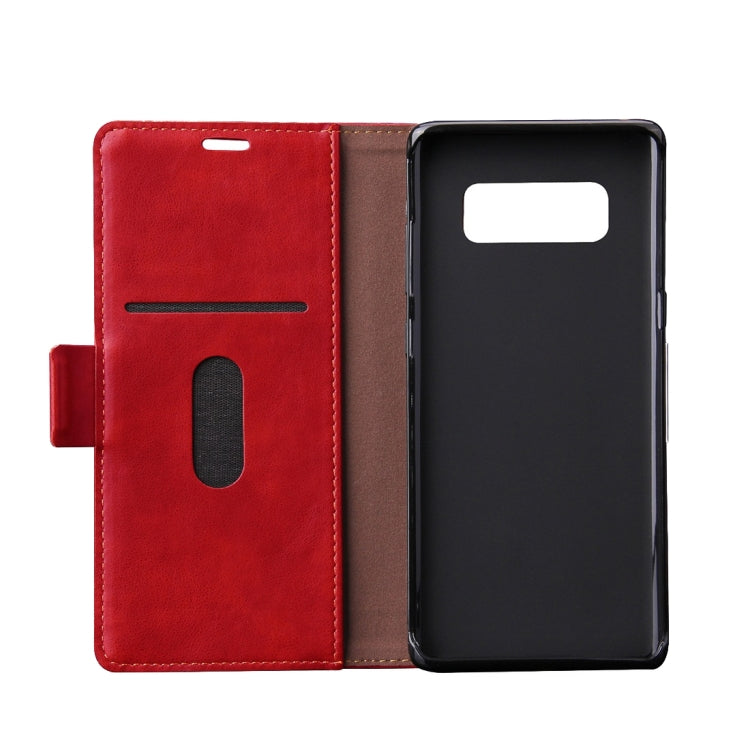 For Galaxy Note 8 Retro Crazy Horse Texture Casual Style with Absorption Horizontal Flip Leather Case with Holder & Card Slots & Wallet