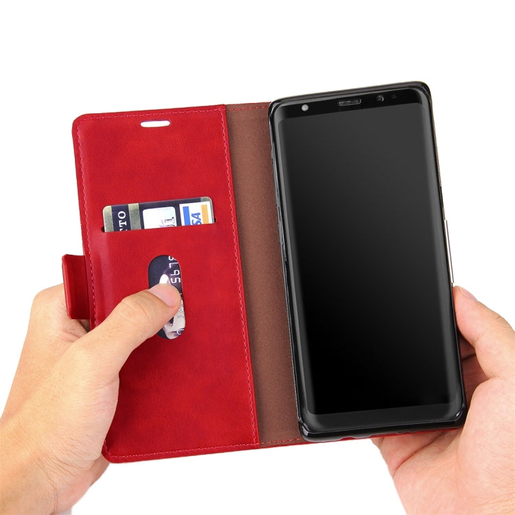 For Galaxy Note 8 Retro Crazy Horse Texture Casual Style with Absorption Horizontal Flip Leather Case with Holder & Card Slots & Wallet