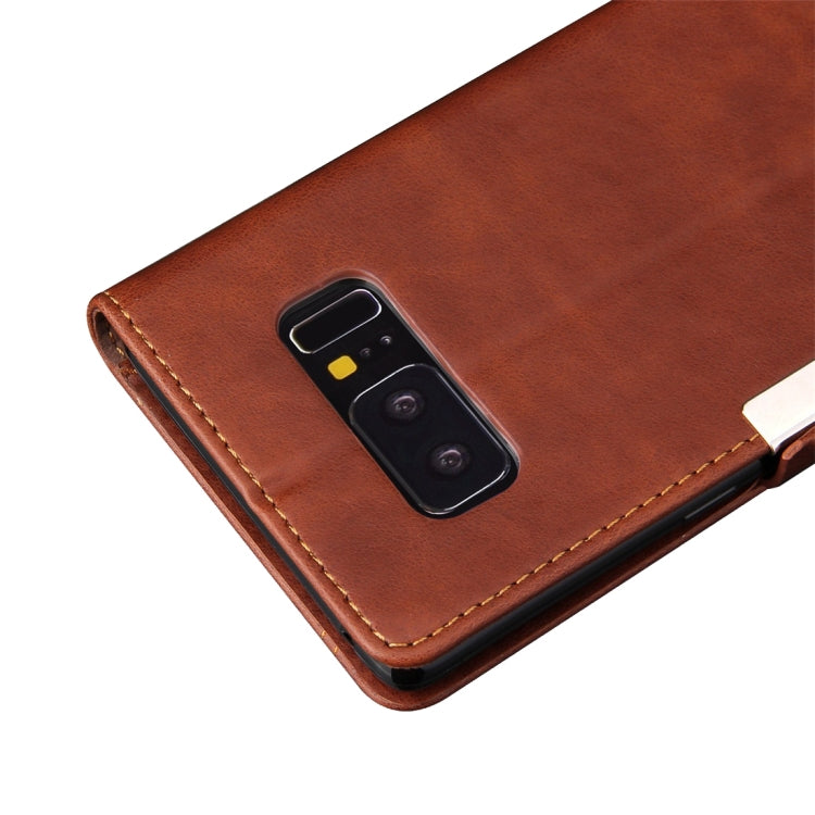 For Galaxy Note 8 Retro Crazy Horse Texture Casual Style with Absorption Horizontal Flip Leather Case with Holder & Card Slots & Wallet