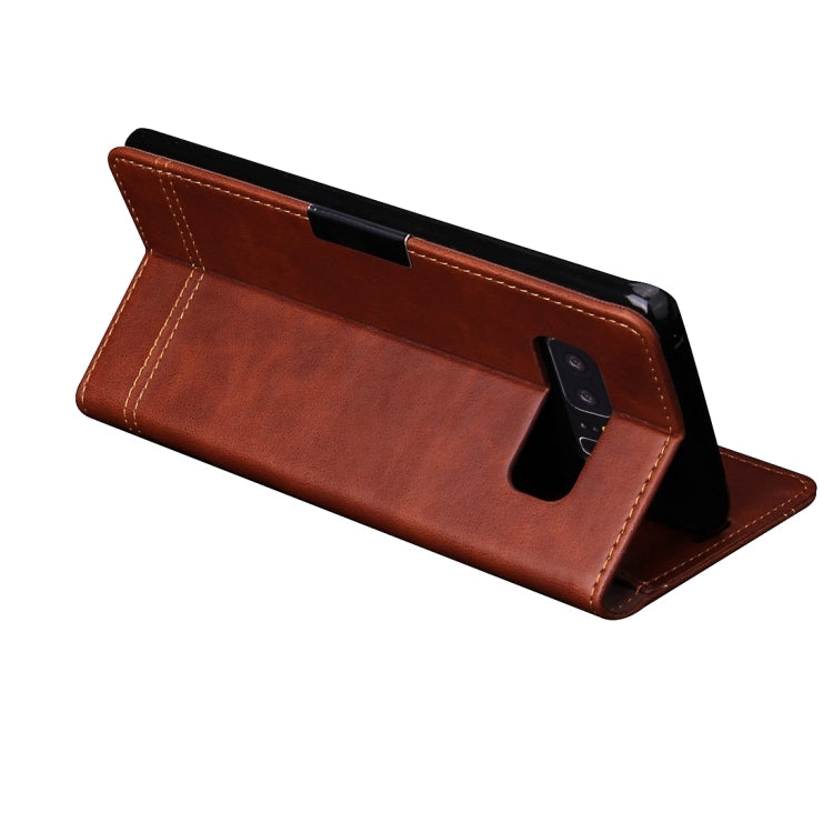 For Galaxy Note 8 Retro Crazy Horse Texture Casual Style with Absorption Horizontal Flip Leather Case with Holder & Card Slots & Wallet