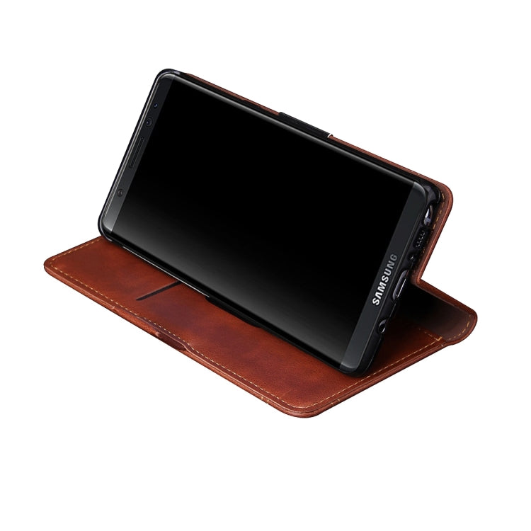 For Galaxy Note 8 Retro Crazy Horse Texture Casual Style with Absorption Horizontal Flip Leather Case with Holder & Card Slots & Wallet