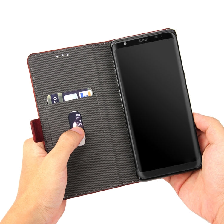 For Galaxy Note 8 Bronze Texture Casual Style with Absorption Horizontal Flip Leather Case with Holder & Card Slots
