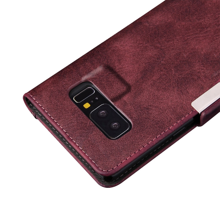 For Galaxy Note 8 Bronze Texture Casual Style with Absorption Horizontal Flip Leather Case with Holder & Card Slots