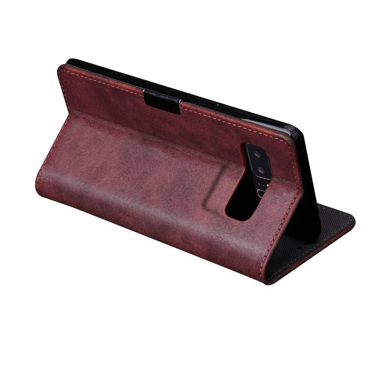 For Galaxy Note 8 Bronze Texture Casual Style with Absorption Horizontal Flip Leather Case with Holder & Card Slots