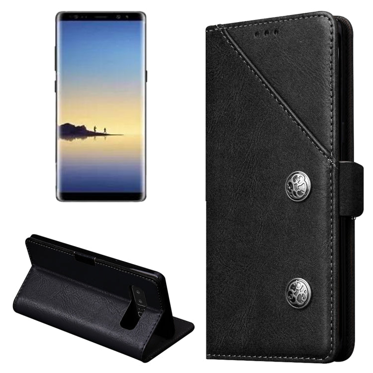 For Galaxy Note 8 Bronze Texture Casual Style with Absorption Horizontal Flip Leather Case with Holder & Card Slots