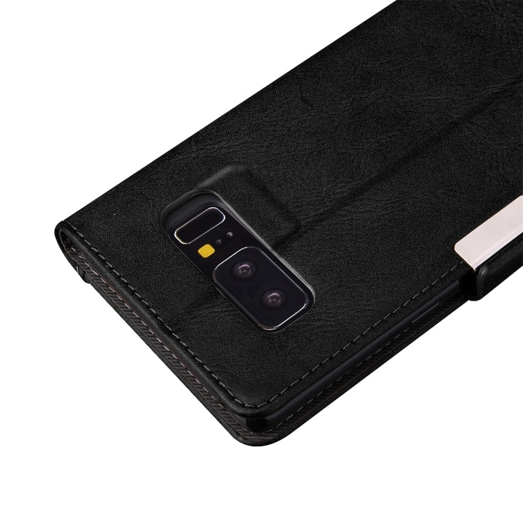 For Galaxy Note 8 Bronze Texture Casual Style with Absorption Horizontal Flip Leather Case with Holder & Card Slots