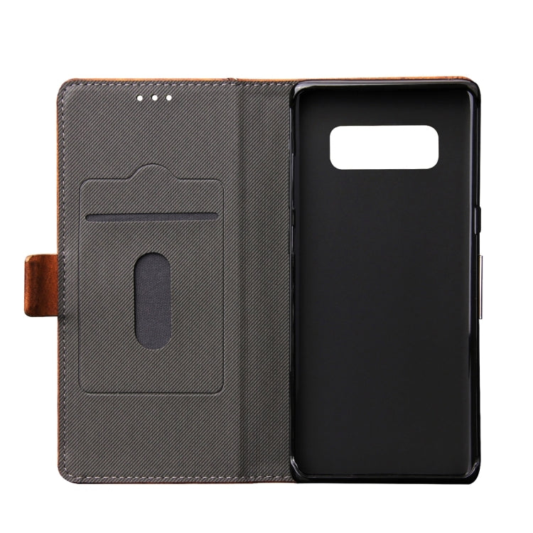 For Galaxy Note 8 Bronze Texture Casual Style with Absorption Horizontal Flip Leather Case with Holder & Card Slots
