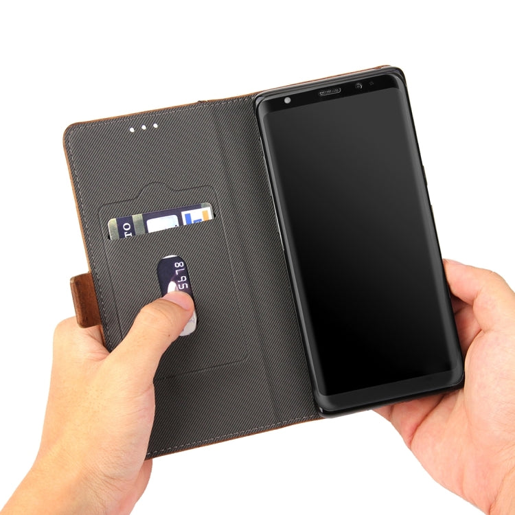 For Galaxy Note 8 Bronze Texture Casual Style with Absorption Horizontal Flip Leather Case with Holder & Card Slots