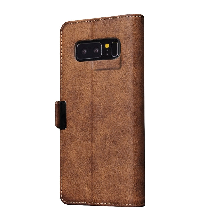 For Galaxy Note 8 Bronze Texture Casual Style with Absorption Horizontal Flip Leather Case with Holder & Card Slots