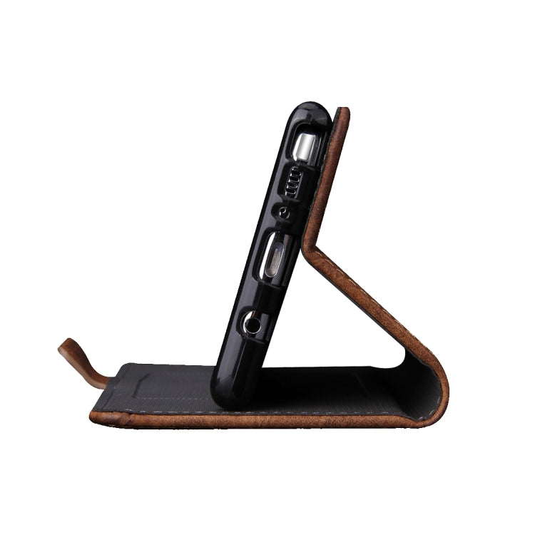 For Galaxy Note 8 Bronze Texture Casual Style with Absorption Horizontal Flip Leather Case with Holder & Card Slots