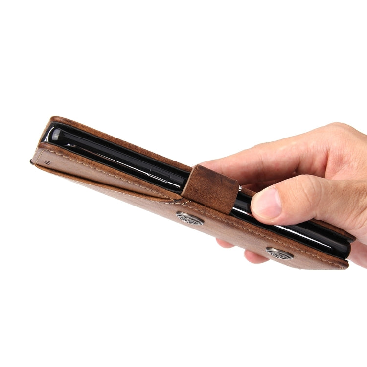For Galaxy Note 8 Bronze Texture Casual Style with Absorption Horizontal Flip Leather Case with Holder & Card Slots