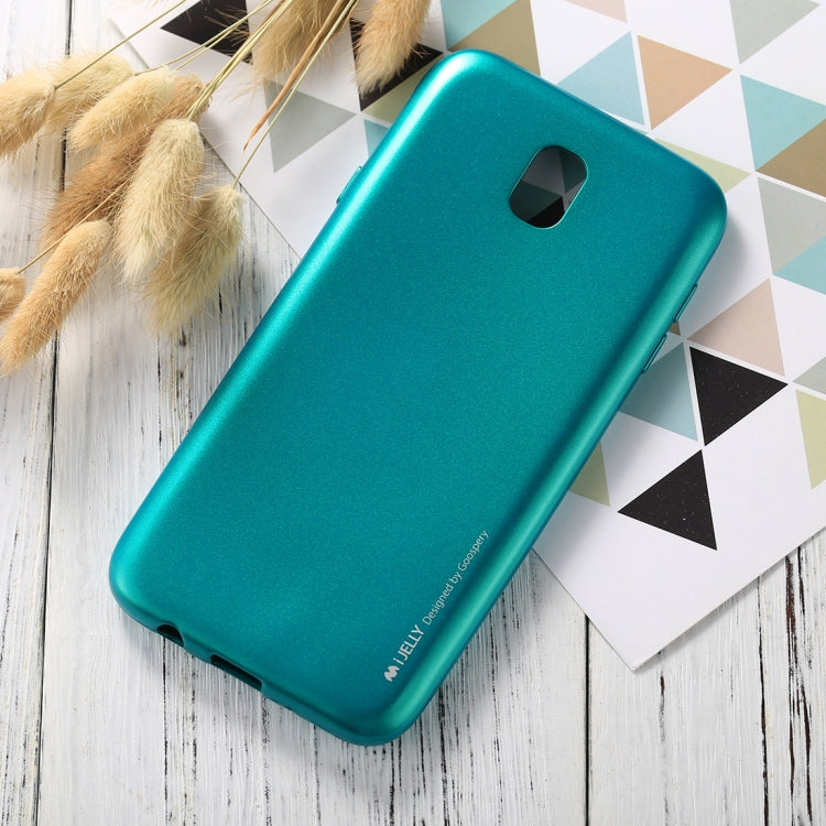 GOOSPERY I JELLY METAL Series for Galaxy J7 (2017) ( EU Version) Full Coverage Metal and Oil Painting Soft TPU Protective Back Cover Case