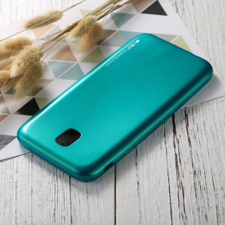 GOOSPERY I JELLY METAL Series for Galaxy J7 (2017) ( EU Version) Full Coverage Metal and Oil Painting Soft TPU Protective Back Cover Case