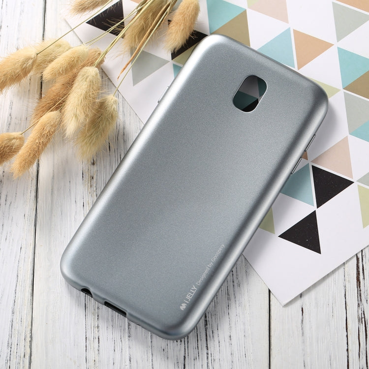 GOOSPERY I JELLY METAL Series for Galaxy J7 (2017) ( EU Version) Full Coverage Metal and Oil Painting Soft TPU Protective Back Cover Case
