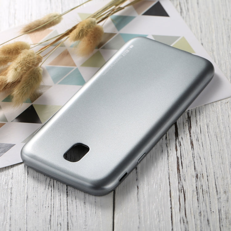 GOOSPERY I JELLY METAL Series for Galaxy J7 (2017) ( EU Version) Full Coverage Metal and Oil Painting Soft TPU Protective Back Cover Case