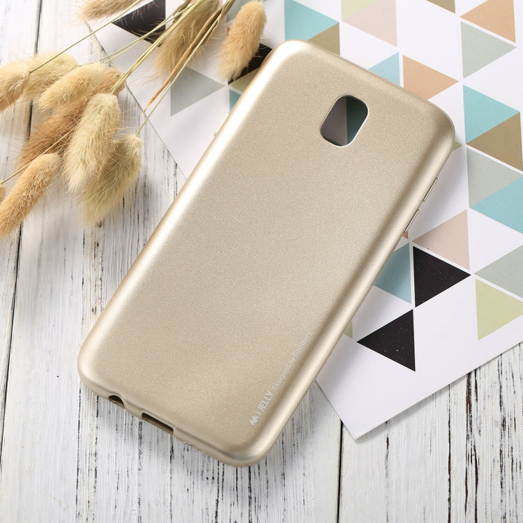 GOOSPERY I JELLY METAL Series for Galaxy J7 (2017) ( EU Version) Full Coverage Metal and Oil Painting Soft TPU Protective Back Cover Case