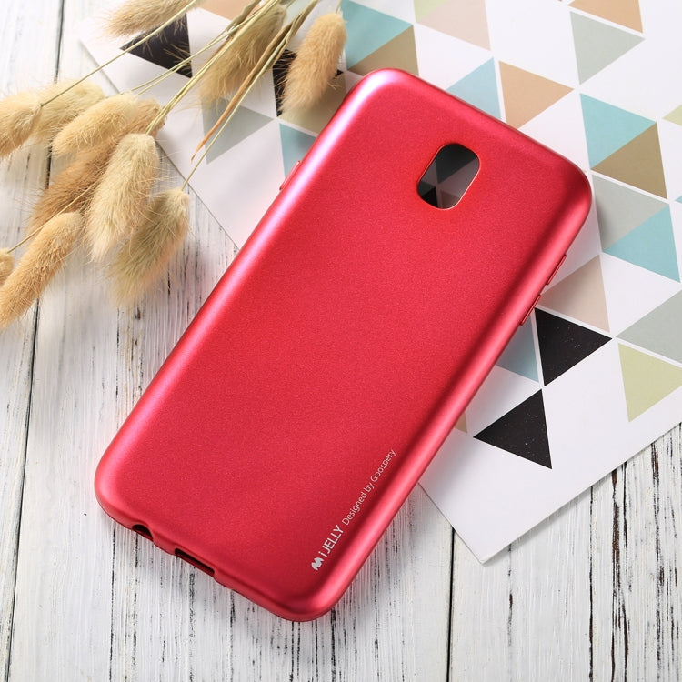 GOOSPERY I JELLY METAL Series for Galaxy J7 (2017) ( EU Version) Full Coverage Metal and Oil Painting Soft TPU Protective Back Cover Case