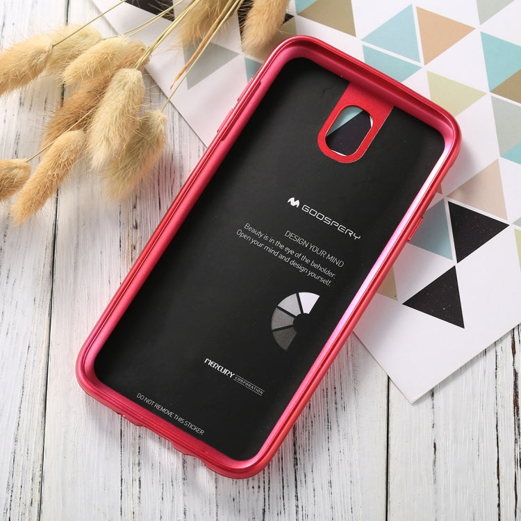 GOOSPERY I JELLY METAL Series for Galaxy J7 (2017) ( EU Version) Full Coverage Metal and Oil Painting Soft TPU Protective Back Cover Case