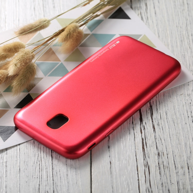 GOOSPERY I JELLY METAL Series for Galaxy J7 (2017) ( EU Version) Full Coverage Metal and Oil Painting Soft TPU Protective Back Cover Case