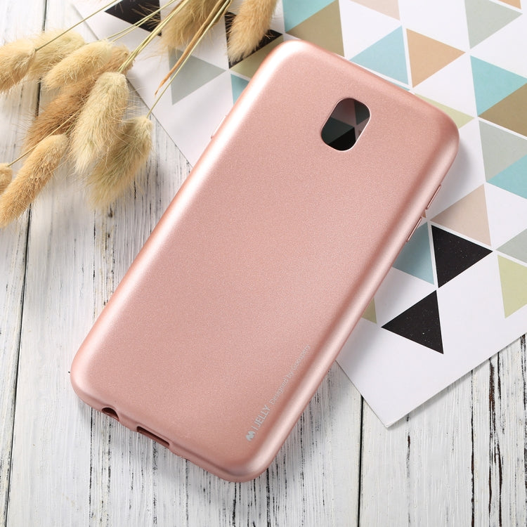 GOOSPERY I JELLY METAL Series for Galaxy J7 (2017) ( EU Version) Full Coverage Metal and Oil Painting Soft TPU Protective Back Cover Case