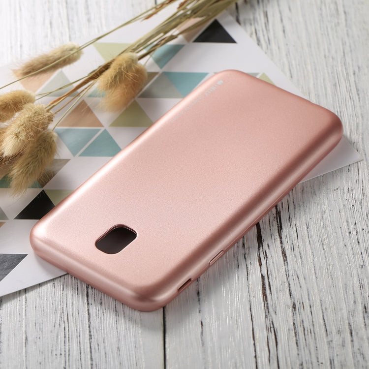 GOOSPERY I JELLY METAL Series for Galaxy J7 (2017) ( EU Version) Full Coverage Metal and Oil Painting Soft TPU Protective Back Cover Case
