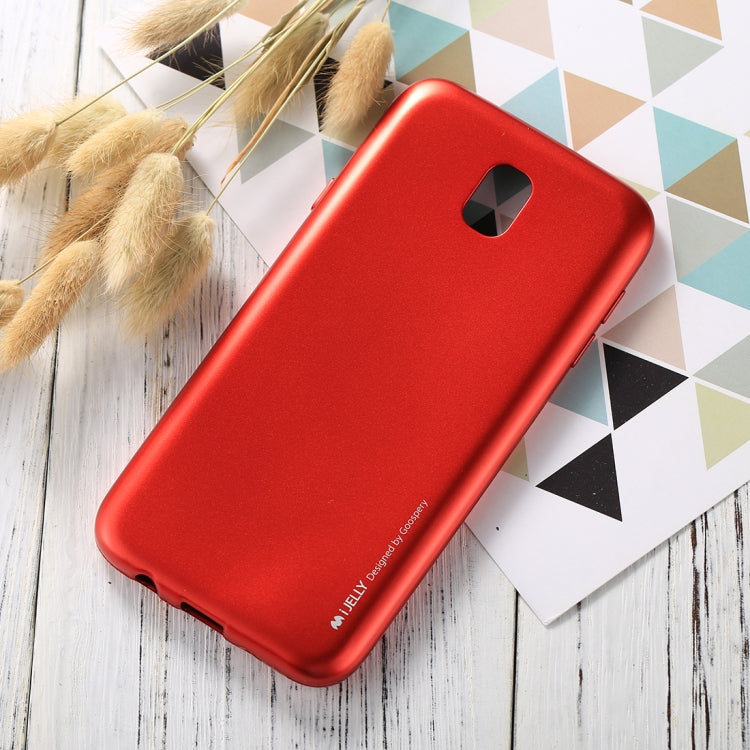 GOOSPERY I JELLY METAL Series for Galaxy J7 (2017) ( EU Version) Full Coverage Metal and Oil Painting Soft TPU Protective Back Cover Case