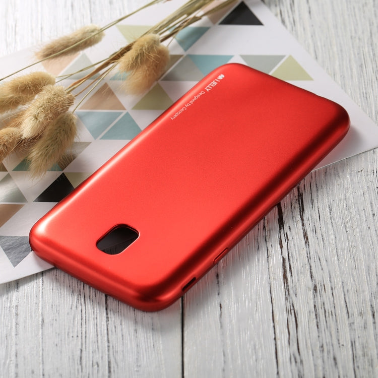 GOOSPERY I JELLY METAL Series for Galaxy J7 (2017) ( EU Version) Full Coverage Metal and Oil Painting Soft TPU Protective Back Cover Case
