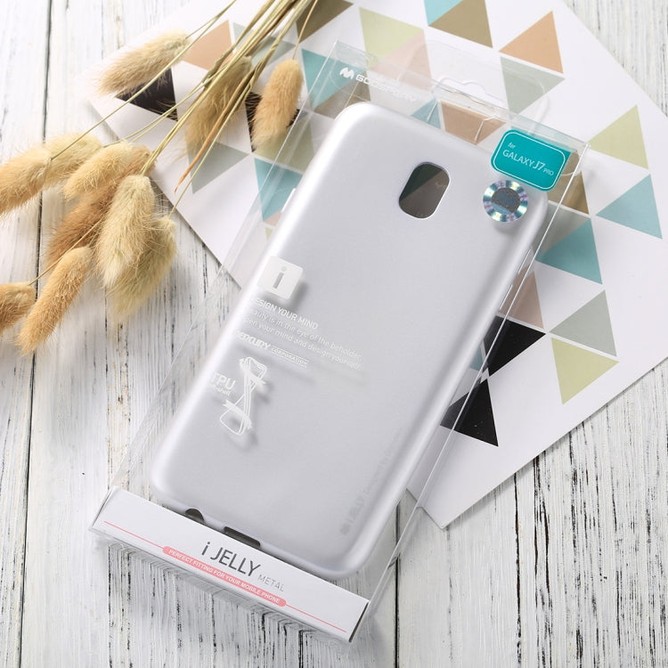 GOOSPERY I JELLY METAL Series for Galaxy J7 (2017) ( EU Version) Full Coverage Metal and Oil Painting Soft TPU Protective Back Cover Case