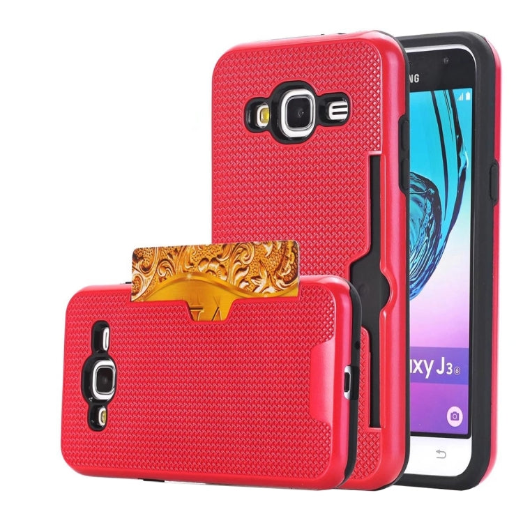 For Galaxy J3 (2016) / J310 Dream Network Dropproof Protective Back Cover Case with Card Slots