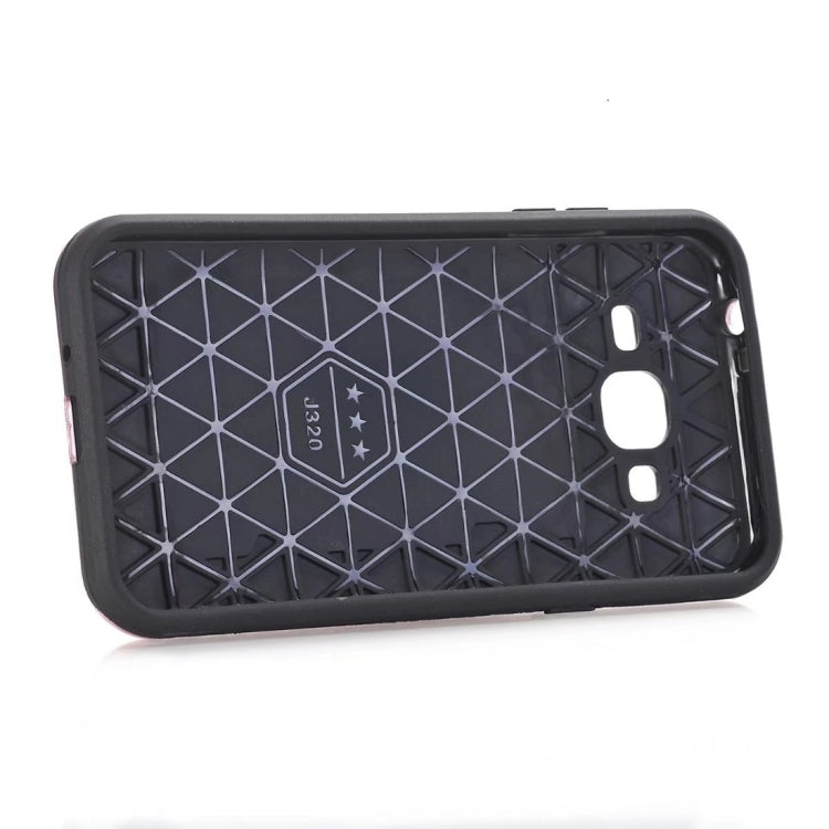 For Galaxy J3 (2016) / J310 Dream Network Dropproof Protective Back Cover Case with Card Slots