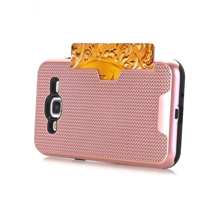 For Galaxy J3 (2016) / J310 Dream Network Dropproof Protective Back Cover Case with Card Slots